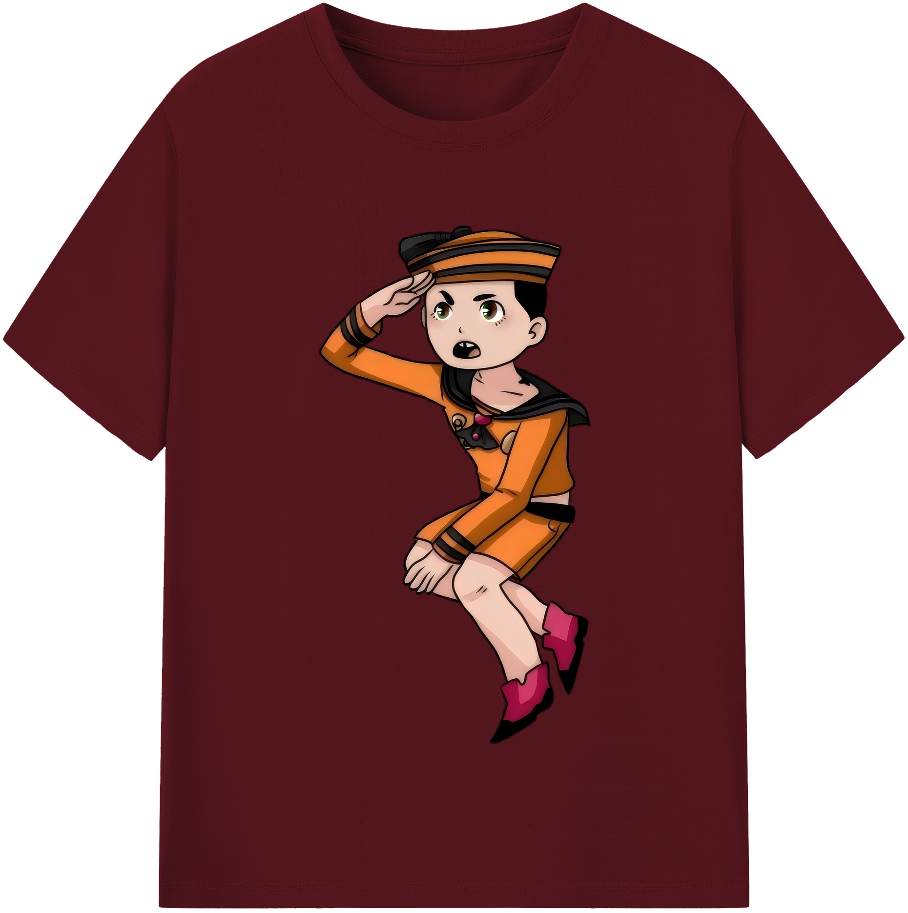 （画像用） ジョジョの奇妙な冒険 東方定助 JoJo's Bizarre Adventure Higashikata Josuke 綿100％半袖Tシャツ（フロントプリント）